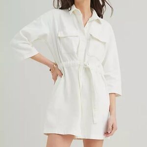LEVI AINSLEY SHIRT DRESS FLATTERING ADJUSTABLE TIE WAIST SIZE S